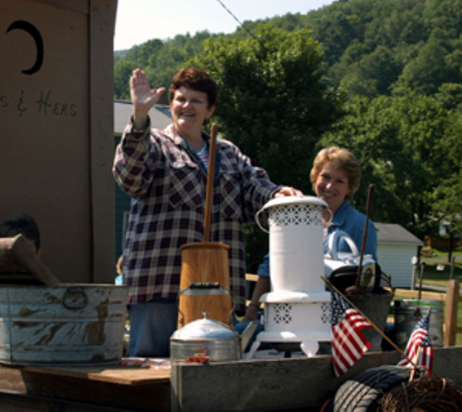 Coal Miner's Daughters Float in AMD&ART's Celebration parade July 9, 2005