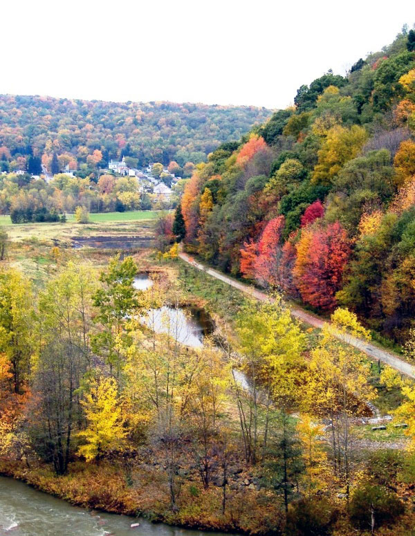 View of treatment ponds from Boney Pile